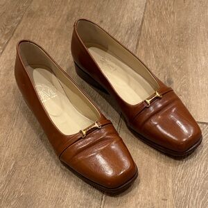 Joan & David Tan Leather Women's Loafers